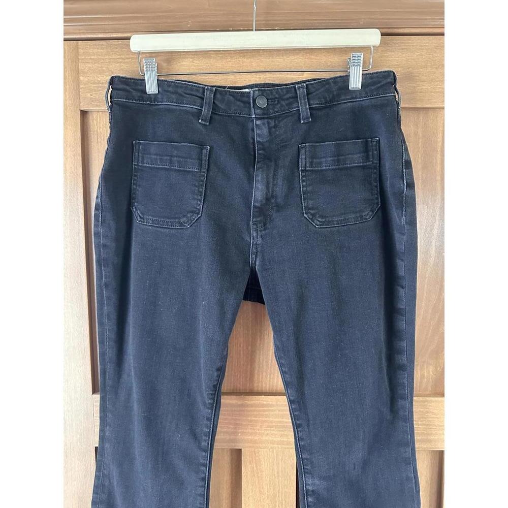 PILCRO Anthropologie The Icon Flare Jeans Mid Rise Black Wash Women’s size 32 - Picture 3 of 15